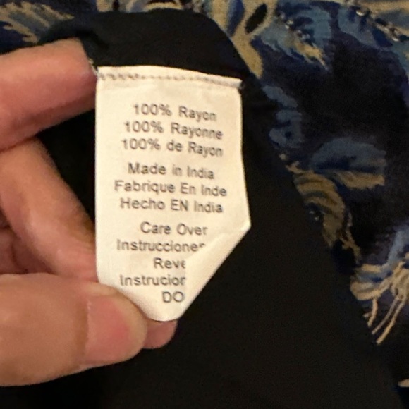 Leslie Fay 10 Women's 2 Piece Navy Floral Sleeveless Midi Shift Dress & Blouse - Picture 5 of 11